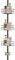 VEVOR Étagère de Douche d'angle Réglable 99-317,5 cm de Haut, Poteau Télescopique de Douche Multifonctionnelle avec Plateau de Charge Solide, Antirouille et Facile à Installer, pour Salle de Bain