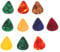 10Pcs Colorful Celluloid Guitar Picks for Acoustic, Electric, Bass, Ukulele, Mandolin, Banjo - 0.96mm