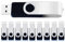 USB Sticks 8GB 10 Stück, TATMOHIK Speicherstick 8GB 10er Pack Rotate Metall High Speed USB 2.0 Flash Drive (Schwarz)
