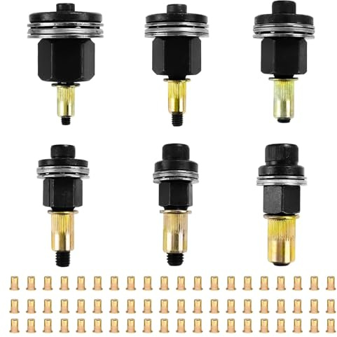 Nietenzange Nietmuttern 6 Stück Nietmuttern Nieten Set Nietmuttern Werkzeug | Nietmuttern Werkzeug Set für M3, M4, M5, M6, M8, M10 Manuelle Nietzange für Nietmutter Werkzeug Manuelle Nietmaschine