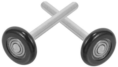 AUTSUPPL 2 pièces Lot de Roulettes de Porte de Garage Nylon Silencieuses Lisses avec Tige Remplacement pour Portes Résidentielles Fonctionnement Stable et Léger
