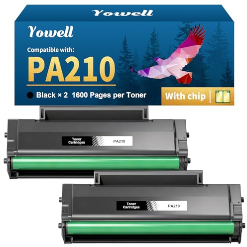 PA-210 PA210 Toner Kompatibel für PANTUM PA-210 PA210 Toner für PANTUM P2502W P2500W P2508W M6500NW M6500W M6550NW M6558NW M6508NW M6600FDW M6608FDW - 2 Schwarz, 1600 Seiten