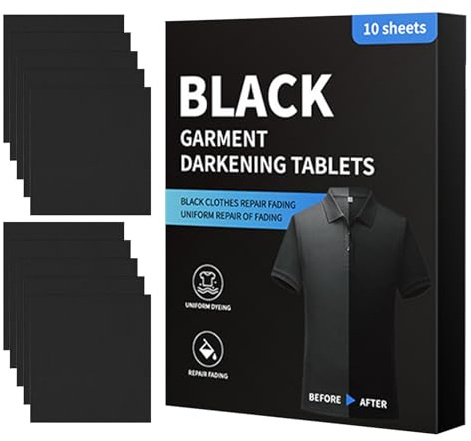 Byuexhp Farbfangtücher Waschmaschine, 10er Pack Färbetücher Ultra-Schwarz mit Farb- und Schmutzfänger Effekt, Farbschutztücher für Schwarze Kleidung, Textilien und Bettwäsche (11 x 14 cm)