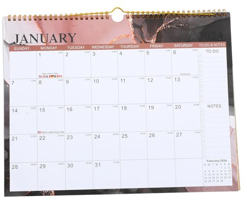 Supvox Monatskalender 2025 Wandkalender zum Aufhängen Stabiler Terminkalender mit Feiertagsübersicht Großer Tageskalender für Büro und Zuhause