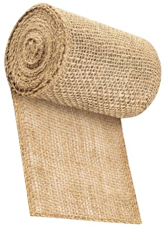 NUOBESTY Baumschutzhülle aus Natürlichem Jutegewebe 15cm X 5m Atmungsaktiv Wärmespeichernd Winddicht Pflanzenschutz für Obstbäume Sträucher und Ziergehölze Im Garten