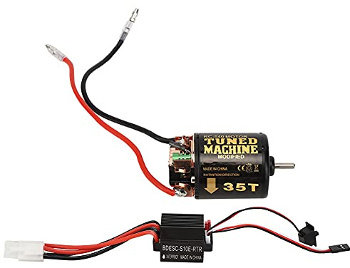 Alomejor Moteur à Balais 540, Moteur de Voiture RC à Couple élevé avec Variateur de Vitesse électronique (ESC) à Balais 320A, pour Voitures de Drift, de Franchissement et Grandes Voitures (35T)