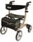 Drive Medical Rollator NITRO in Größe XS & Farbe Champagner I für Indoor & Outdoor mit Gepäcknetz, Stockhalter & Ankipphilfe I Gepolsterte Rückenlehne, ergonomische Griffe & kein Montageaufwand
