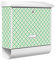 banjado® Burgwächter Briefkasten Weiß 38x39x12cm mit Motiv Feines Rautenmuster/Briefkasten mit Zeitungsfach/Briefkasten mit Zeitungsrolle/Postkasten inkl. Montagematerial & 2 Schlüsseln