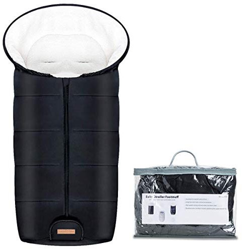 Minetom Universeller Fußsack für Kinderwagen Winterfußsack Wasserdicht Fußsack Anti-Rutschschutz Design mit warmes und weiches Fleece, Aufbewahrungstasche| Fußsack für Sportwagen & Buggy