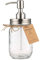 Plomkeest 16oz Mason Jar Soap Dispenser Clear Glass Jar Soap Dispenser with Rust Proof Stainless Steel Pump Liquid Soap Dispenser for Bathroom,KitchenDecor Great for Lotions, Liquid Soaps