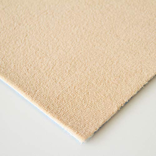 Steffensmeier Velours Teppichboden Verona Meterware | Auslegware für Kinderzimmer Wohnzimmer Schlafzimmer | Beige, Größe: 200x300 cm