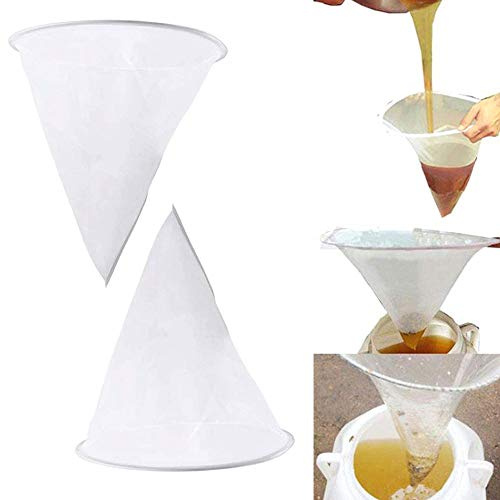 Xrten 2 Pièces Filtre à Tamis Fin, Filtre à Passoire de Cuisine Filtre à Alimentaire pour l'extraction et la Filtration du Miel Filtrage du Jus, du Lait, du Café, du Vin
