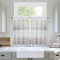 LinTimes short store cucina, tenda a pannelli con coulisse, tende a righe per mezze finestre, tenda bistrot da cucina in stile country, 69 * 91 cm, marrone