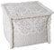 MOCOFO Boho Pouf Cover Ungefüllter quadratischer osmanischer Pouf Stuhl, Home Decor Pouf Cover (Weiß, 40x40x30cm)