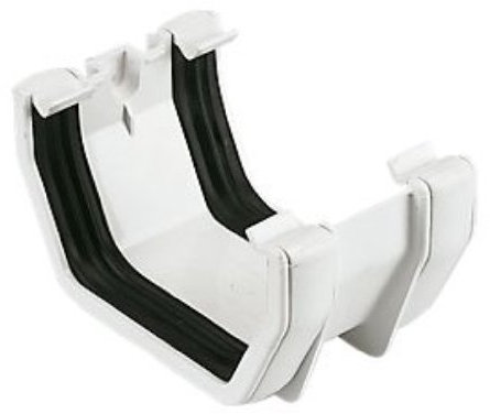 Marshall Tufflex White Square Guttering and Downpipe - Gutter Pipe Fittings Joint Union Bracket