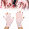 UV Handschuhe Anti-UV Schutz für Gel-Nagel-Lampen-Maniküre- UV-Schutz Dehnbare Atmungsaktive Fingerlose Nagel Pflege Nagel-Lampen Maniküre Handschuhe für Den Heimsalon(Rosa)