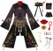 YEAJION Genshin Impact Hutao Cosplay Kostüm Komplettes Set Genshin Cosplay Verkleidung Hu Tao Cosplay Kostüm Halloween Karneval Party Bühnenauftritt Kostüm Erwachsene Damen