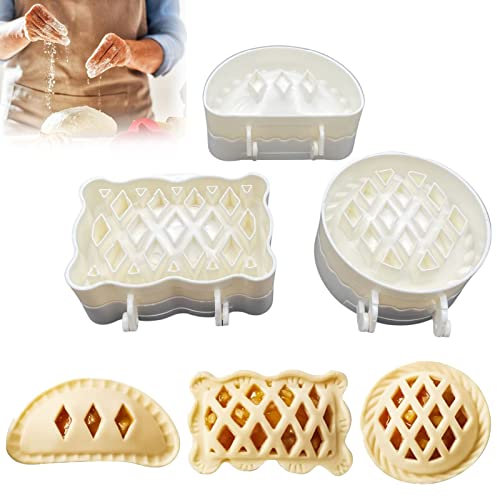 CAOMEI Set da 3 pezzi Mini Stampo per Crostata, Stampi per Crostatine a 3 Forme Stampi per Torta a Mano, Tortiera Crostata per Fare Quiche, Torte, Torta di Mele