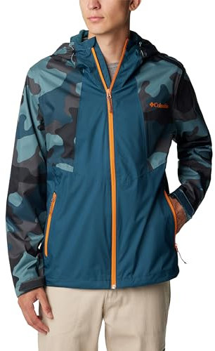 Columbia Inner Limits Jacket, Veste De Pluie Imperméable Homme, Night Wave/Metal Mod Camo Print, Taille S