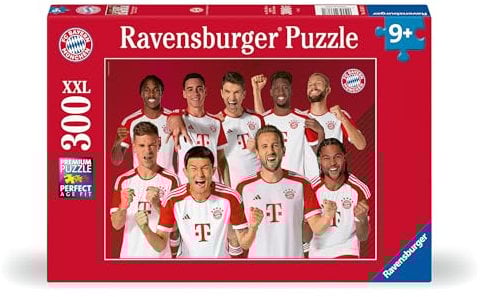 Ravensburger Kinderpuzzle 13387 - FC Bayern Saison 2023/24-300 Teile XXL FC Bayern München Puzzle für Kinder ab 9 Jahren