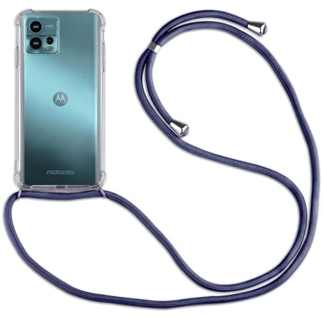 betterfon Hülle Kompatibel mit Motorola Moto G72 | Handykette Smartphone Halskette Hülle mit Band | Handyhülle mit Kordel zum Umhängen Kompatibel für Moto G72 | Blau