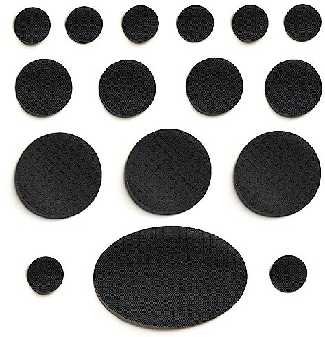 DJR PERFEKTES Flicken-Set - Selbstklebende Reparaturflicken für Daunenjacken | Wasserdicht, reißfest, vorgestanzte Nylonflicken | 16-teiliges Set für Schlafsäcke, Zelte & Outdoor-Ausrüstung