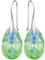 Pear Damen Hakenverschluß Hänge Ohrringe Echtes Silber 925 mit Marken Kristalle Zirkonia - Schmuck Echt Silberne Hängende Ohrhanger für Frauen und Mädchen - Hängeohrringe Ideal Geschenk (Peridot AB)