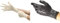 MicroFlex 63-864 Guantes Desechableso,Reforzados, Protección Mecánica, Blanco, Talla L (100 Guantes) + HyFlex 11-840 Guantes de Trabajo, Revestimiento de Nitrilo Antideslizante, Negro, Talla L (1 Par)