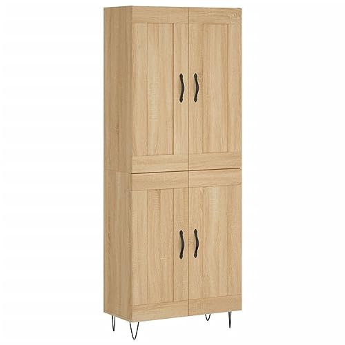 vidaXL Highboard Sonoma-Eiche 69,5x34x180 cm Holzwerkstoff