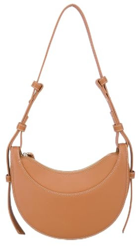 DKIIL NOIYB Halbmond Tasche Damen Kleine Handtasche Y2k Tasche Leder Moderne Crossbody Bag Hobo Bag Damen Kleine PU Dumpling Umhängetasche ketteTote Bag Aesthetic Half Moon Bag mit Zwei Verstellbaren