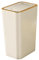 Weddflower Poubelle avec Couvercle à Pression 10 L - Poubelle Fine ScelléE en PP 13 X 19 X 33 Cm - à Large Bouche éTanche Et Silencieuse - Lisse pour Chambre Coucher Salon Couleur CrèMe
