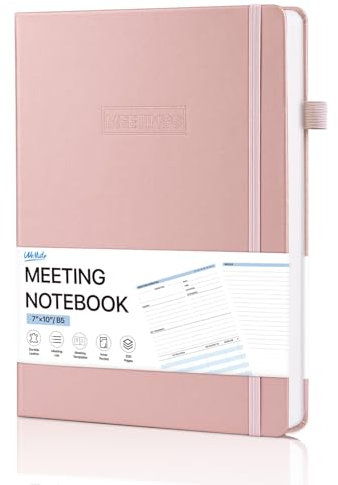 WEMATE Page Besprechungsnotizbuch für Aktionsarbeit, Bürobedarf, Hardcover Besprechungsprotokoll Notizbuch für Besprechungsplanung, Aufzeichnung von Besprechungsterminen