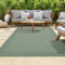 homeart Outdoor Rugs | Easy-Cleaning Indoor & Outdoor Area Rugs for Porch, Deck, Balcony, Garden, Picnic, Kitchen, Hallway | UV & Weather-Resistant Large Patio Rug Mats Green Cream, 140 x 200 cm