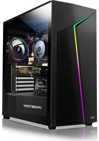 VolttierPC PC Gaming AMD Ryzen 5 4500 6x3.6Ghz | Nvidia RTX 3050 6GB | 16GB RAM | 500GB M.2 NVMe | WiFi 6 + Bluetooth 5.2 | Windows 11 Pro | Ordenador de Sobremesa | PC Gamer