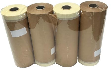 Handelskönig 4x Papier-Masker 300 mm x 20 m Krepp-Masker Abdeckpapier Abdeckband Folie Band Tape