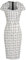 GRACE KARIN Wunderschönes Bleistiftkleid für Damen, Flügelärmel, Tweed-Bleistiftkleid für die Arbeit, Schwarz-Weiß-Plaid, Klein
