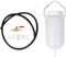 Ronyme Réservoir de Carburant auxiliaire, Outils de Moto 1L avec échelle avec Tuyau de Carburant, Stockage de Carburant Professionnel Robuste et Portable