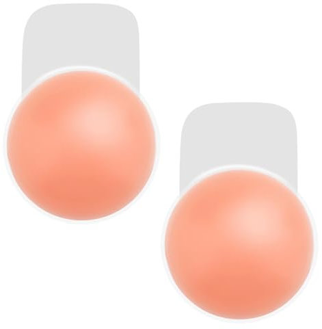 Hawdows Reggiseno Adesivo in Silicone, Reggiseno Invisibile Silicone Senza Spalline, Copricapezzoli Riutilizzabili Donne, Push-up Invisibile Abiti Scollati, Sollevatore Seno Adesivo - Diametro 10 cm