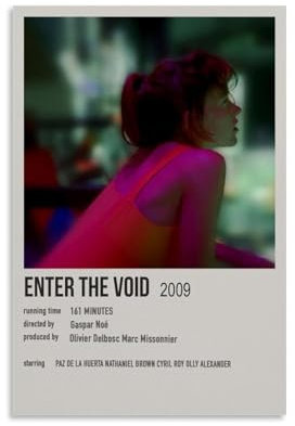 LISHDUNS Filmposter Enter The Void, für Schlafzimmer, Wohnzimmer, Wanddekoration, Poster, Ästhetik, Art-Deco, 30 x 45 cm, ungerahmter Stil