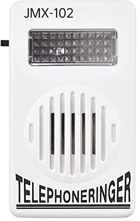 ZASCHMOY Amplificatore per Suoneria Telefonica Forte 70 DB, Potenziatore di Volume con Luce Flash per Telefono Fisso Tipo di Connettore 6P2C