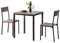 Retro Industrial Style Esstisch Set mit 2 Holzstühlen und Frühstücksbarhockern Klein Stahlrahmen Esszimmermöbel Set