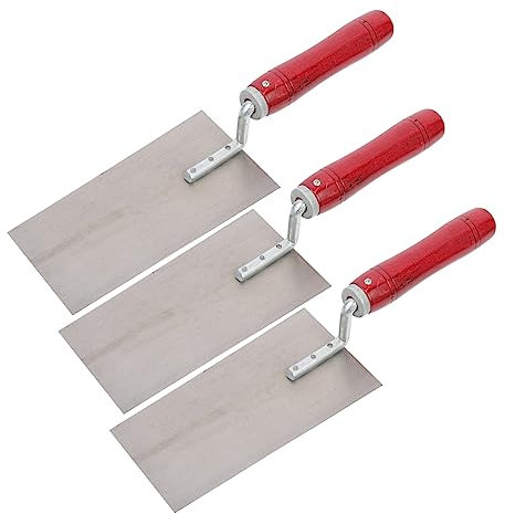 Hemobllo 3pezzi Cazzuola Per Muratura in Acciaio Inossidabile Cazzuola Per Finitura Strumento Di Raschiatura Per Vernice Per Margini Utilizzo Versatile Per Lavori Di Costruzione e Fai Da Te