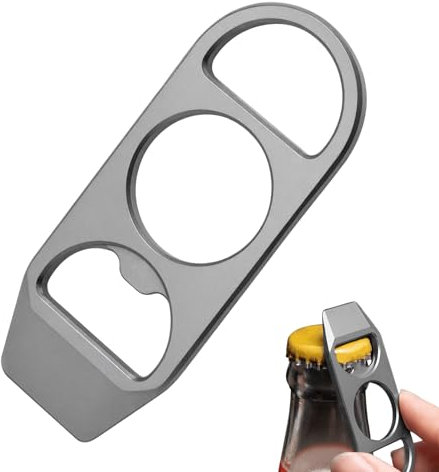 YHZNAGEM Mini Hebelstange, Multitool Titan Pry Bar, EDC Pry Bar mit Flaschenöffner, Pocket Titanium Pry Bar, Tragbare Multifunktions-Stemmeisenwerkzeug für Outdoor, Camping, Abenteuer, Jagd