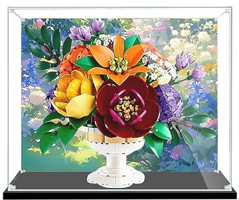 Acrylic Display case, Compatible with Lego 10345 Secret Flowerbed Display Box kit, Transparent Dustproof Protection Collection Organizer Storage Cabinet (Box Only) (Background)