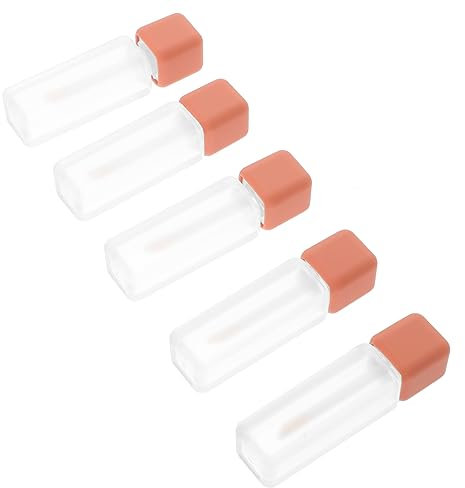FOMIYES Mini Lipstick Bottles 5pcs 6ml Empty Lip Gloss Bottles Caps Leakproof Lip Gloss DIY Tubes for Travel