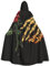 ZORIN Kapuzenumhang, Halloween-Kostüm, 149,9 cm, Robe mit Kapuze, Skelett, Hand, Feuer-Rose, Uni, Kostüm-Umhang für Halloween, Weihnachten, Cosplay-Party