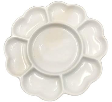 Keramik-Farbpalette, Porzellan-Farbpalette, für Aquarell, Acryl, Ölgemälde (17,8 cm)