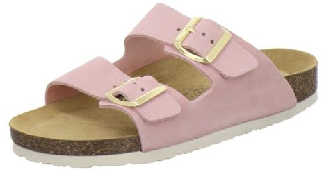 AFS-Schuhe 2100, pantofole da donna alla moda, in vera pelle di alta qualità, Made in Germany, Rosa Velour, 39 EU