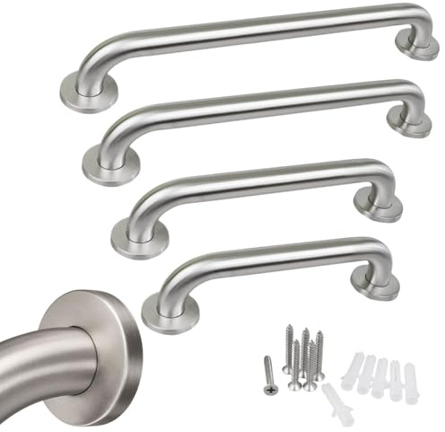 ID Dinkel Haltegriff für Senioren EDELSTAHL rostfrei Ø30mm gebürstet 300mm Badewannengriff Wandgriff Duschgriff Handgriff Aufstehhilfe