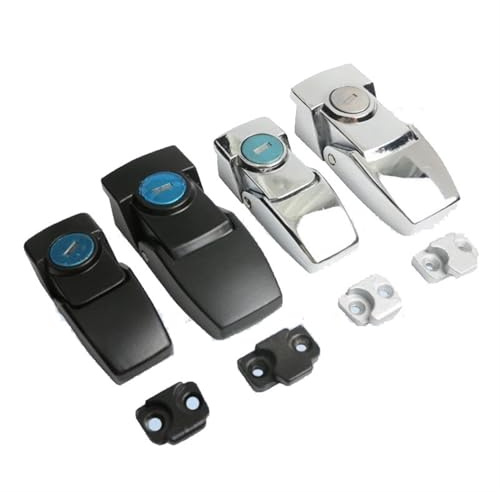 Verstecktes Schrankschloss mit Schlüssel – Zinklegierung, schwarz verchromt, 2er-Pack for Verteilerkästen/Industrieschränke(DSK 1)